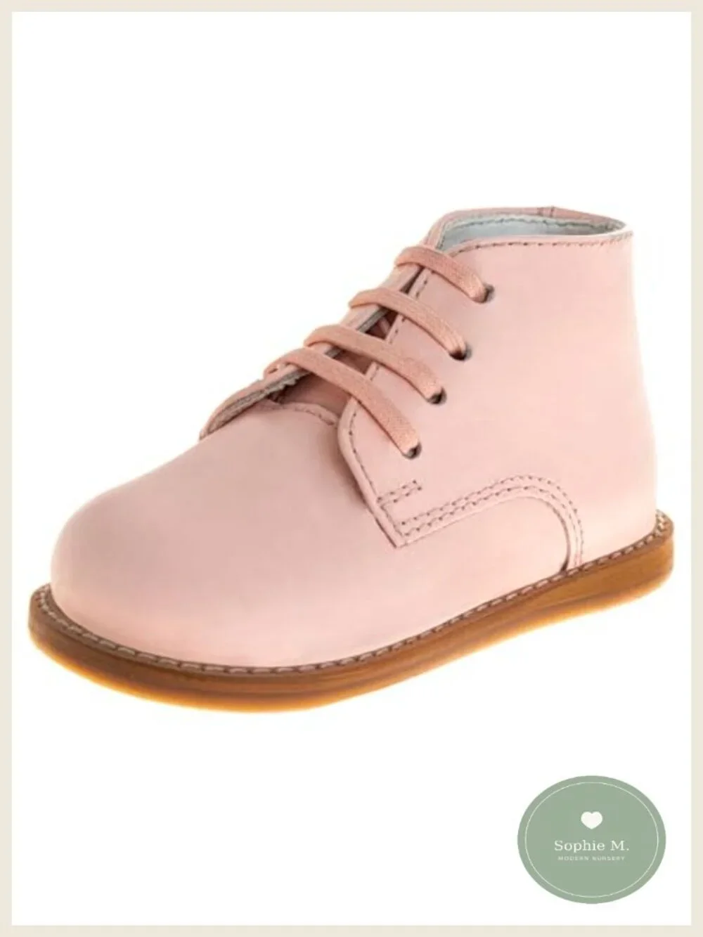 Baby Boy Lace-Up Formal Booties Faux Leather Walker Shoes